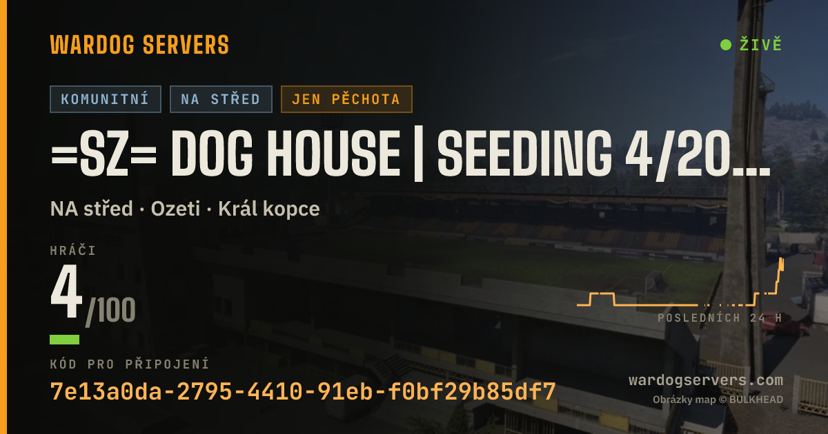 Živý stavový banner serveru =SZ= Dog House | Infantry Only | AI Admins | 0-0-0