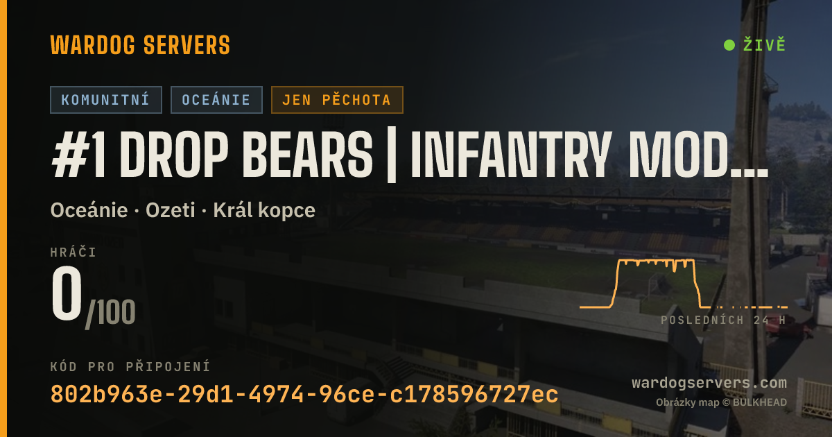 Živý stavový banner serveru #1 Drop Bears | Infantry mode(NOGL) | discord dropbears.gg