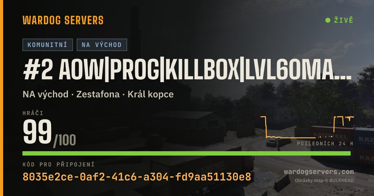 Živý stavový banner serveru #2 AOW|PROG|KILLBOX|LVL60MAX|+30EVERYSAT|DISCORD.GG/JOINKILLBOX