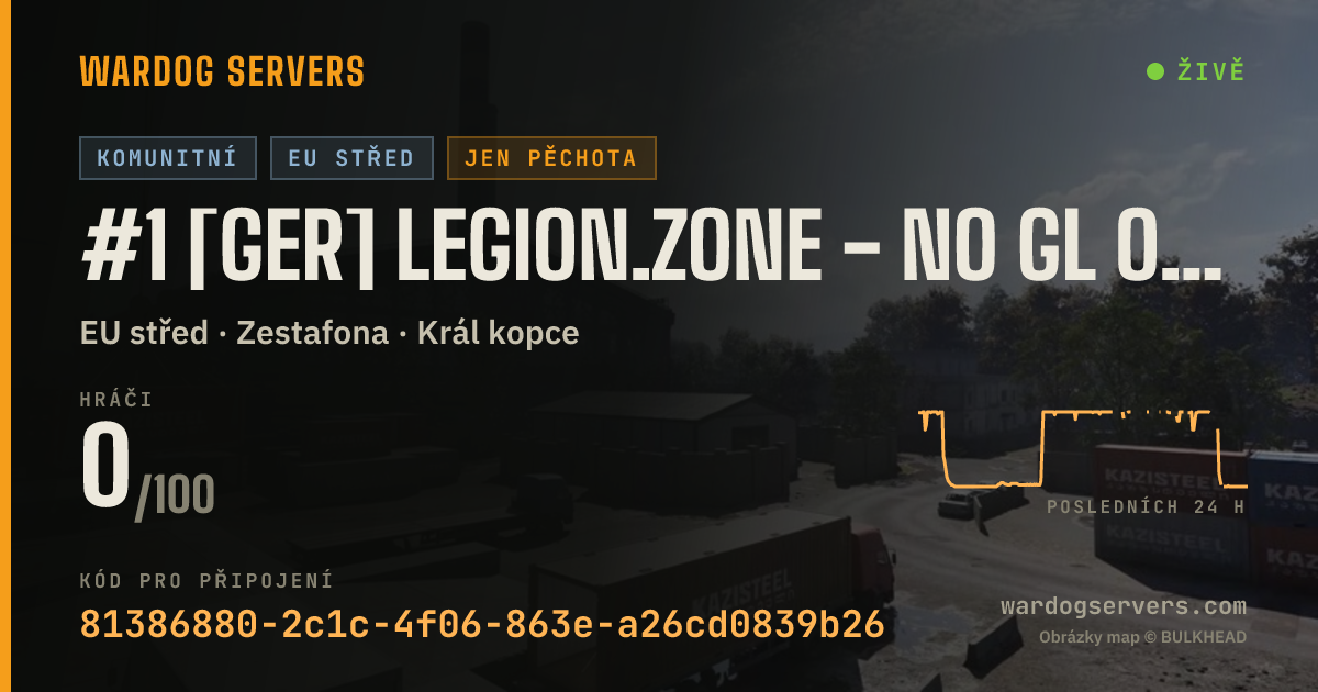 Živý stavový banner serveru #1 [GER] LEGION.ZONE - NO GL OR ARMED VEHICLES