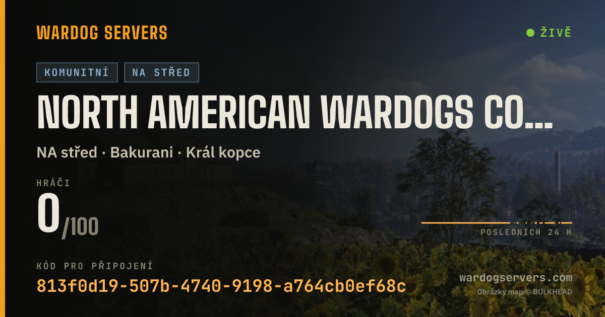 Živý stavový banner serveru North American WARDOGS Coalition. Discord.gg/NAWDAWGS