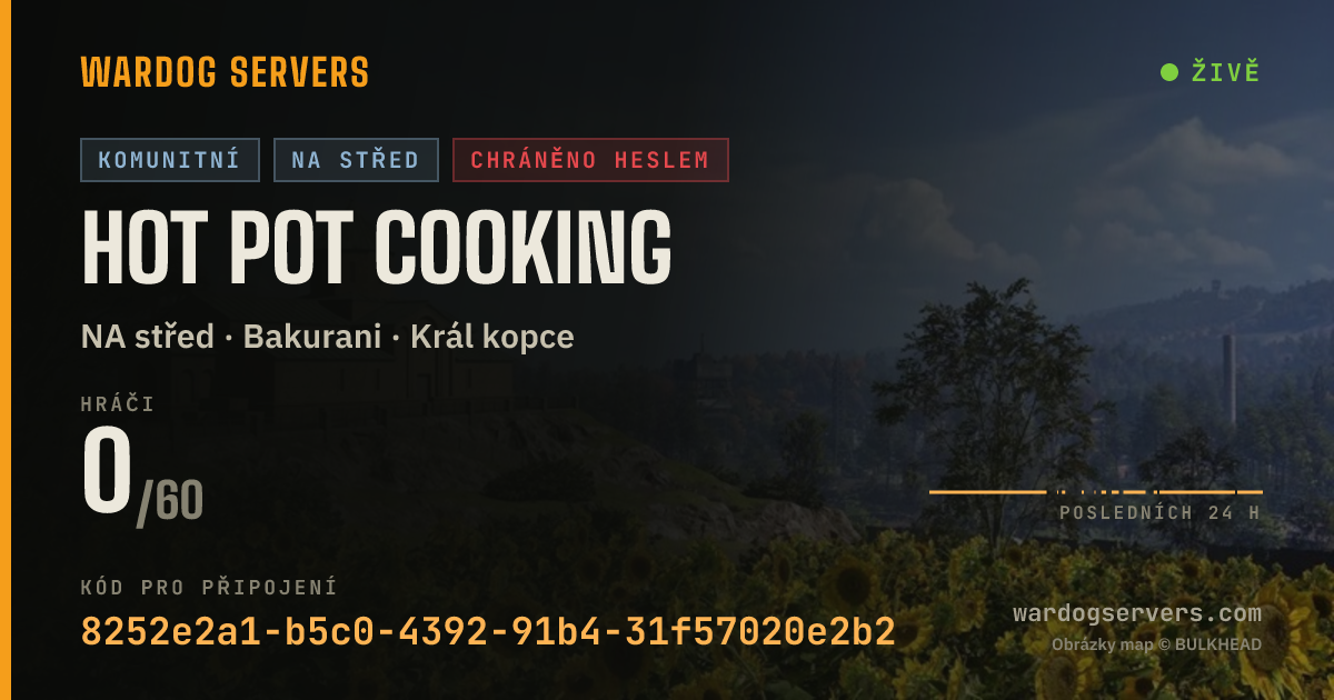 Živý stavový banner serveru Hot Pot Cooking