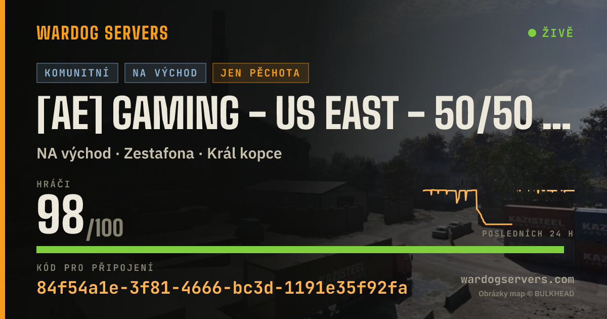 Živý stavový banner serveru [AE] GAMING - US EAST - 50/50 NOGL #7 - (T) AERECRUIT.COM