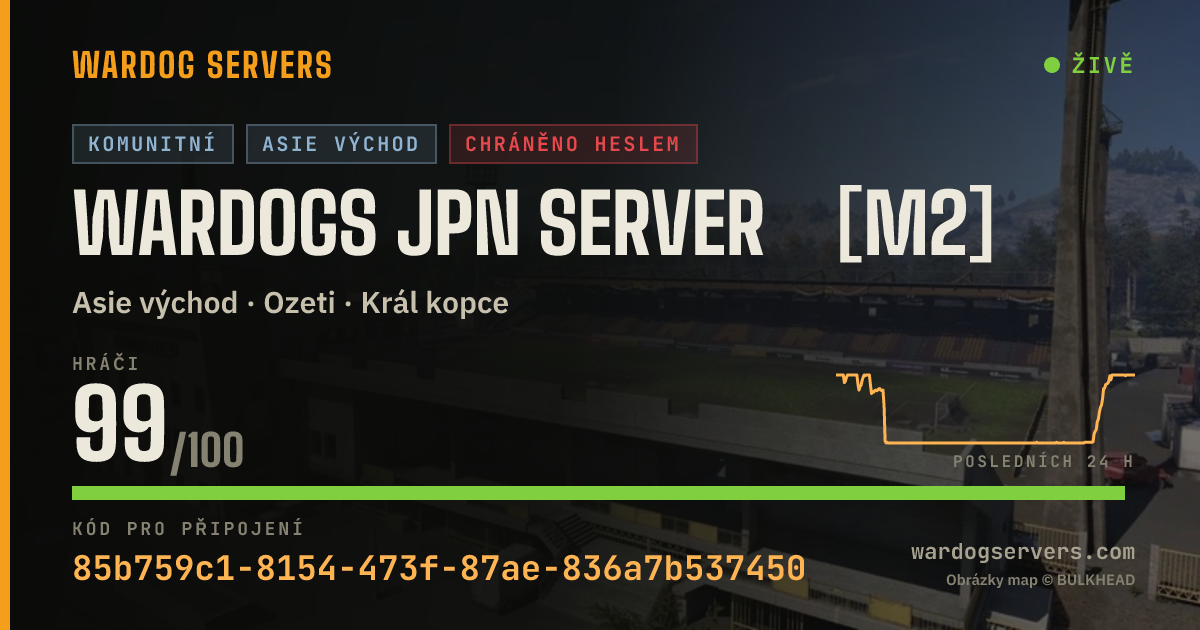 Živý stavový banner serveru WARDOGS JPN SERVER ［M2］