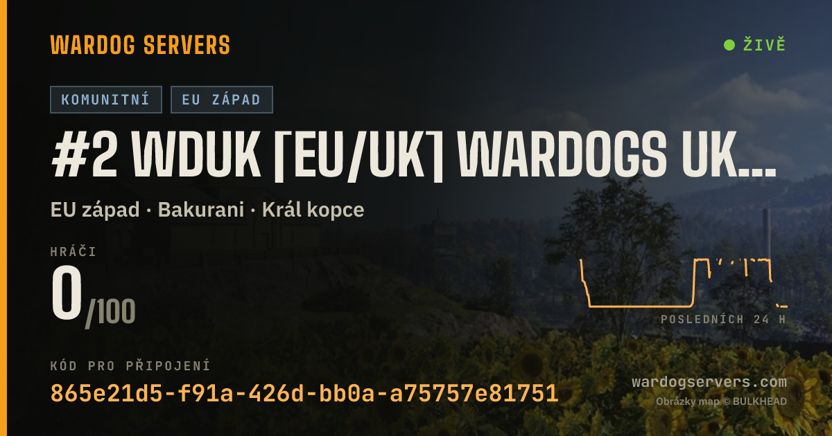 Živý stavový banner serveru #2 WDUK [EU/UK] WARDOGS UK Discord.gg/wardogsuk