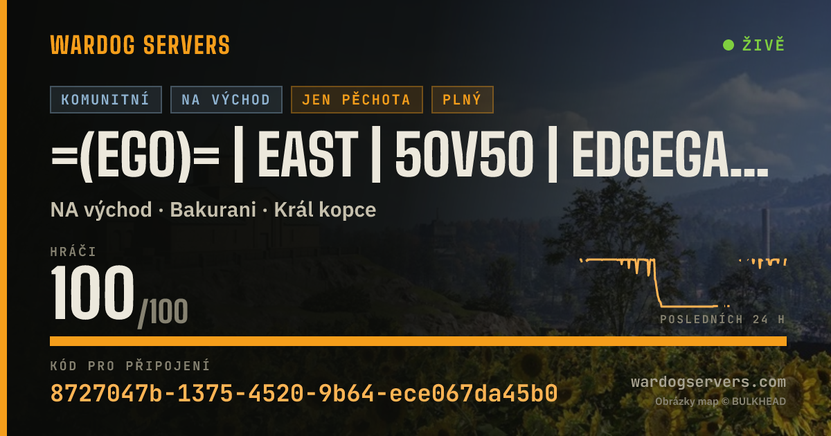 Živý stavový banner serveru =(eGO)= | EAST | 50v50 | EdgeGamers.com