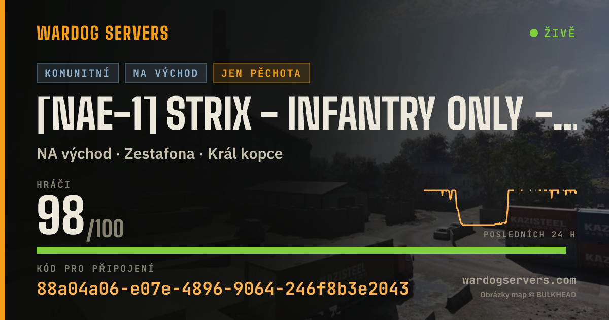 Živý stavový banner serveru [NAE-1] Strix - Infantry Only - discord.gg/strixgg