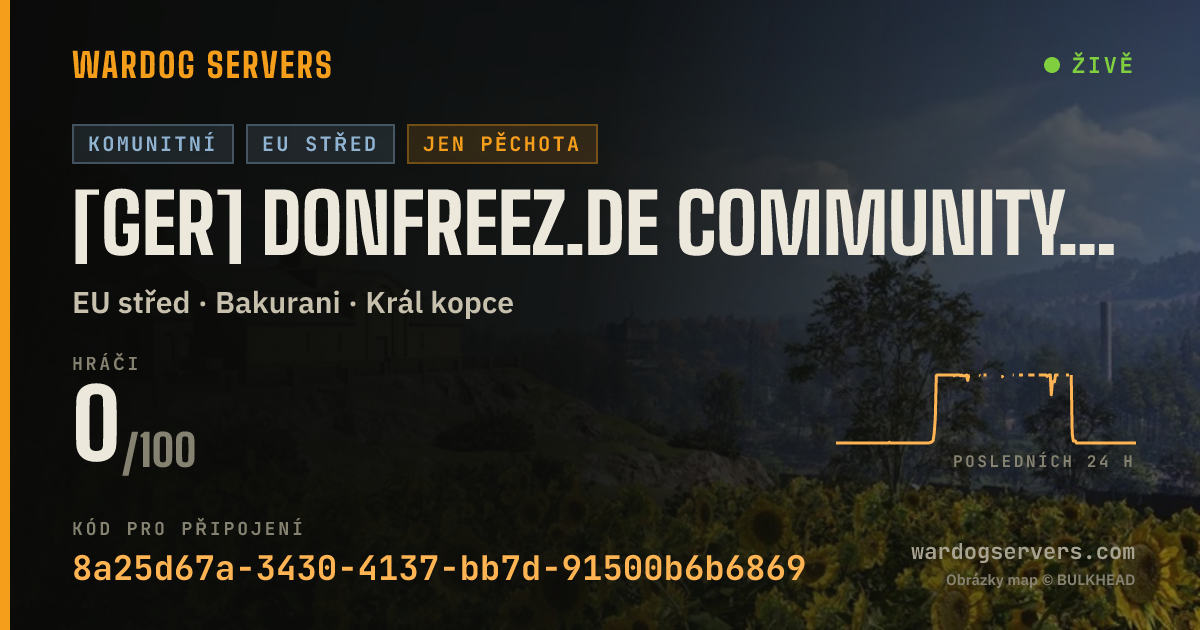 Živý stavový banner serveru [GER] DonFreez.de Community Server - Infantry Only - No GL+ Heli