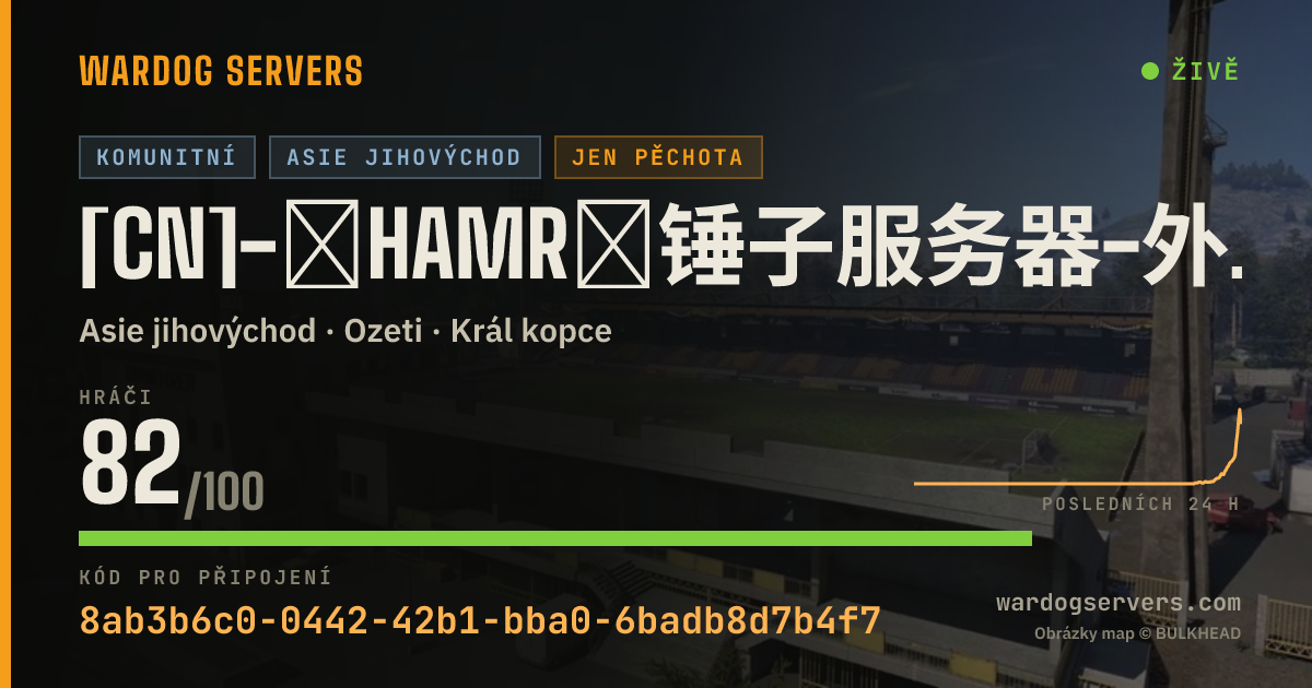 Živý stavový banner serveru [CN]-︾HAMR︾锤子服务器-外挂秒踢 I 禁止迫击炮 I qq群：1109286271