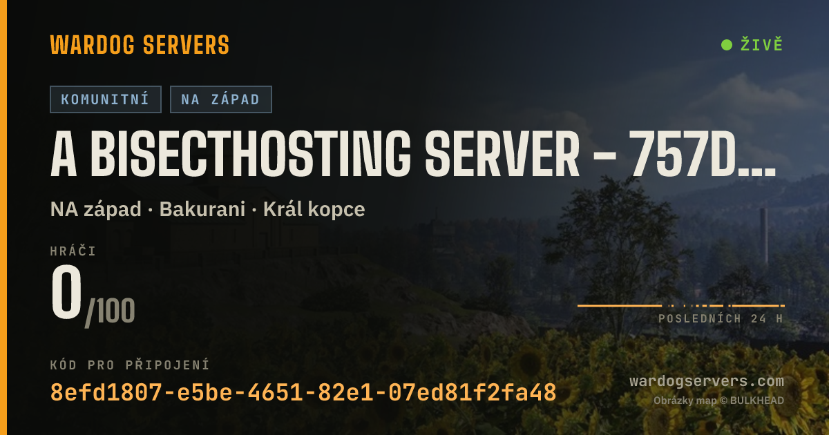 Živý stavový banner serveru A BisectHosting Server - 757da7be