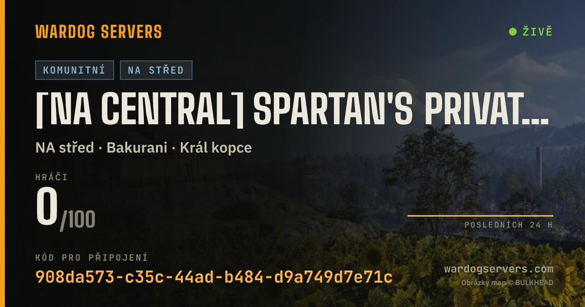 Živý stavový banner serveru [NA Central] Spartan's Private Server 스파르탄 [권총전 Pistol Only]