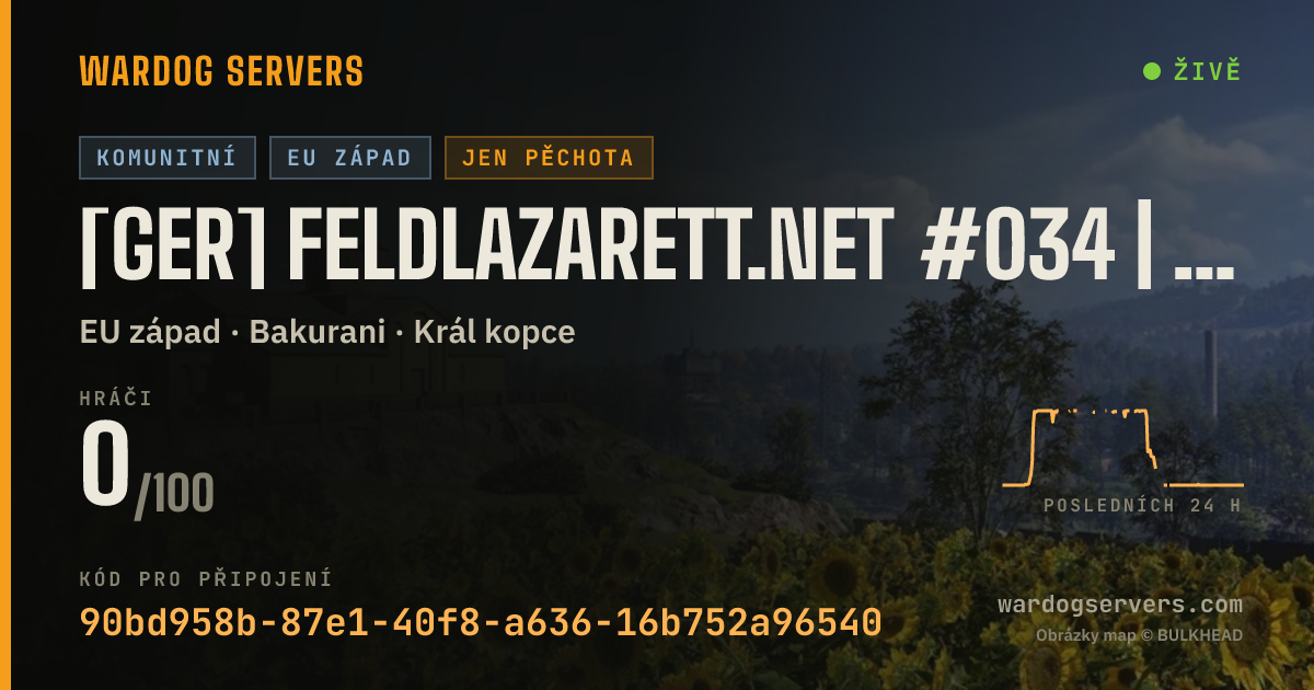 Živý stavový banner serveru [GER] Feldlazarett.net #034 | Infantry Only | 0-0-0