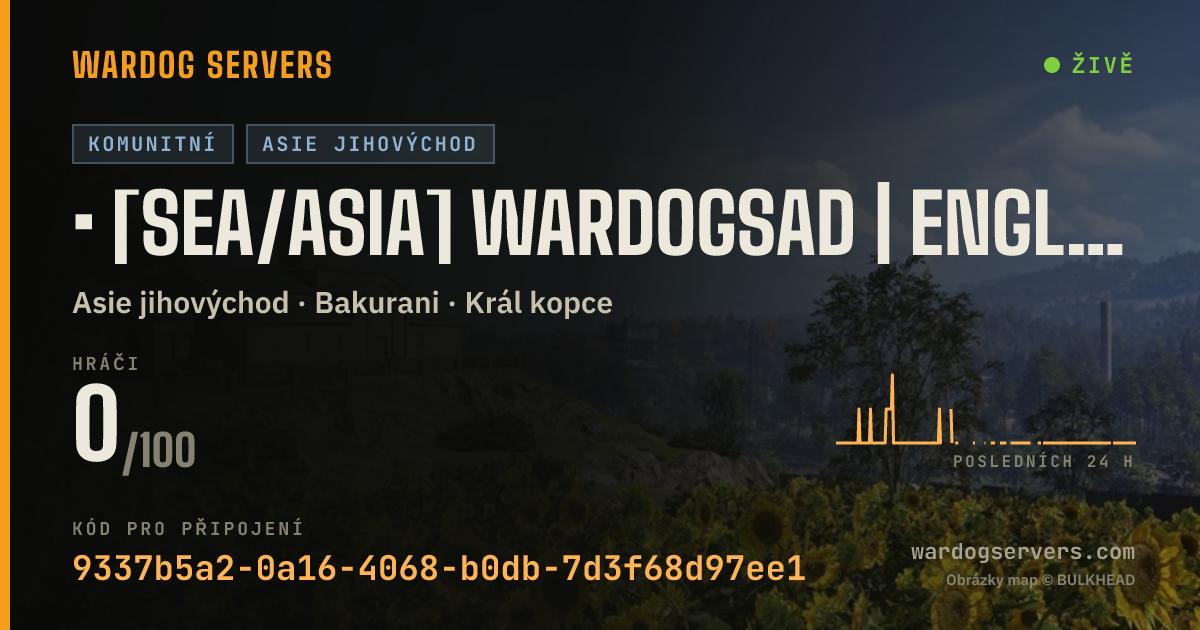 Živý stavový banner serveru • [SEA/ASIA] WardogsAD | English/中文 | Active Admins | Casual