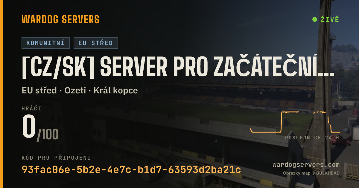 Živý stavový banner serveru [CZ/SK] SERVER PRO ZAČÁTEČNÍKY | MAX LVL 30