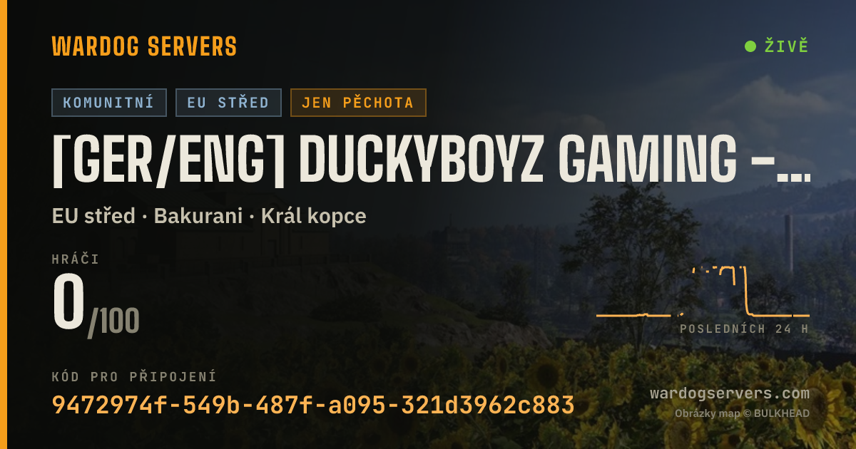 Živý stavový banner serveru [GER/ENG] DuckyboyZ Gaming - Infantry Only