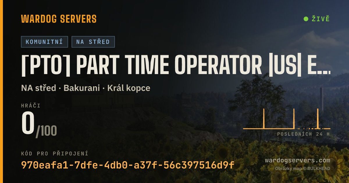 Živý stavový banner serveru [PTO] PART TIME OPERATOR |US| EAST 100 PLAYER