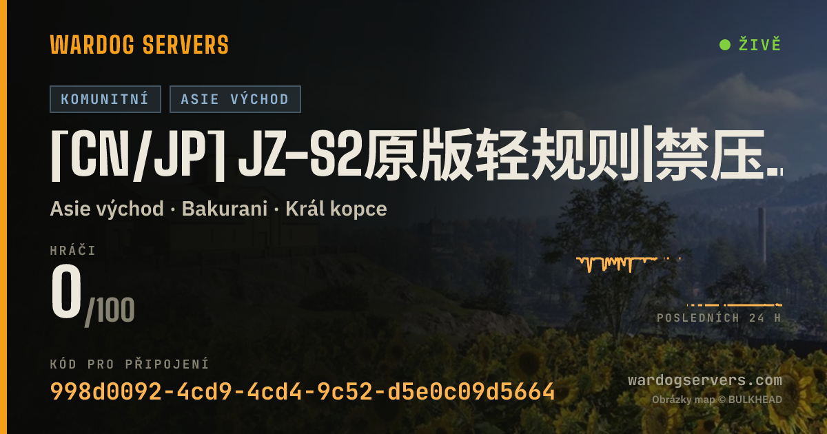 Živý stavový banner serveru [CN/JP] JZ-S2原版轻规则|禁压家|桔宝反作弊| Q群414161574