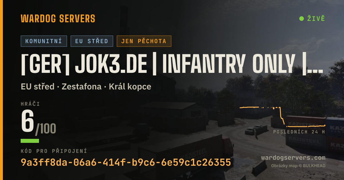 Živý stavový banner serveru [GER] jok3.de | Infantry only | Live Ranks & Stats | 0-0-0