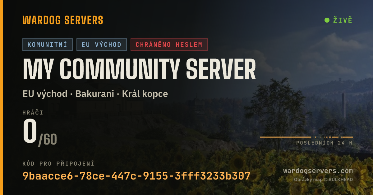 Živý stavový banner serveru My Community Server
