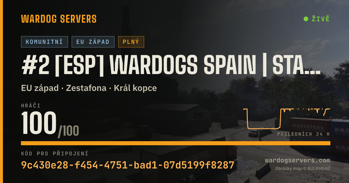 Živý stavový banner serveru #2 [ESP] WARDOGS SPAIN | STANDARD | wardogsspain.com