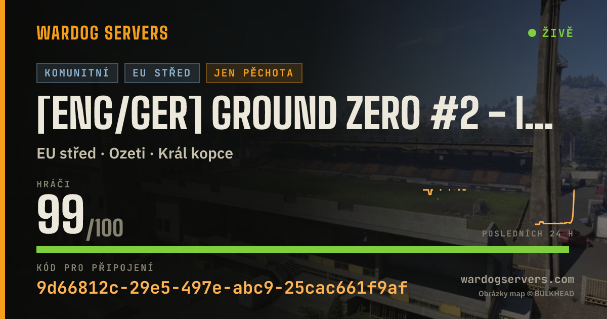 Živý stavový banner serveru [ENG/GER] Ground Zero #2 - Infantry Only - Discord.gg/GZNUKE
