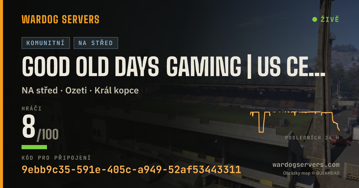 Živý stavový banner serveru Good old Days Gaming | US Central