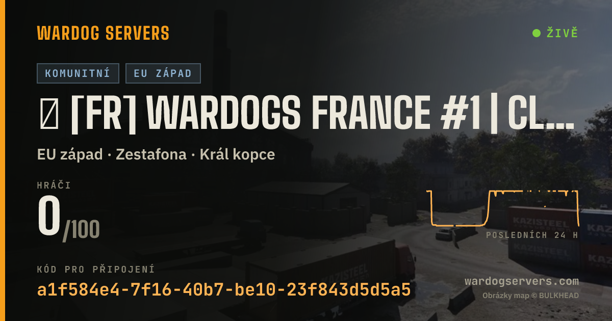 Živý stavový banner serveru ⁂ [FR] WARDOGS FRANCE #1 | CLASSIQUE [WDFR]