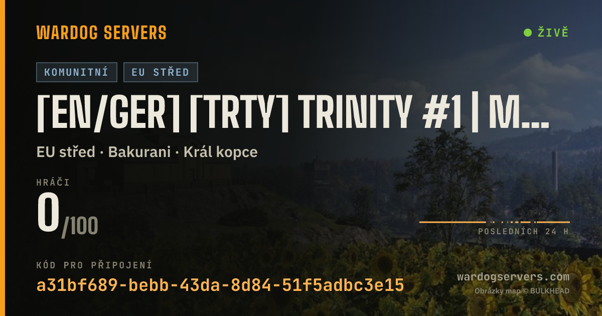 Živý stavový banner serveru [EN/GER] [TRTY] Trinity #1 | Map Vote | trinity-wardogs.de