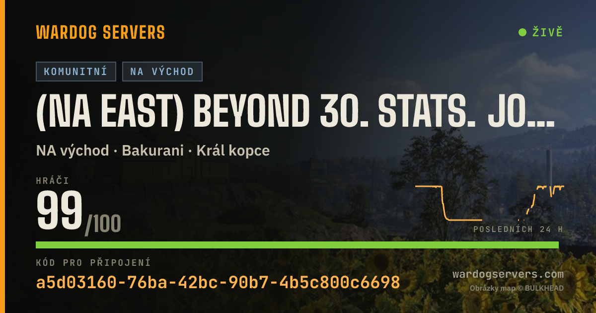 Živý stavový banner serveru (NA EAST) BEYOND 30. Stats. Join age 30+ group: discord.gg/B30