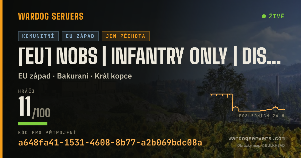 Živý stavový banner serveru [EU] NoBS | Infantry Only | Discord.gg/NoBS | 170 Ping Limit