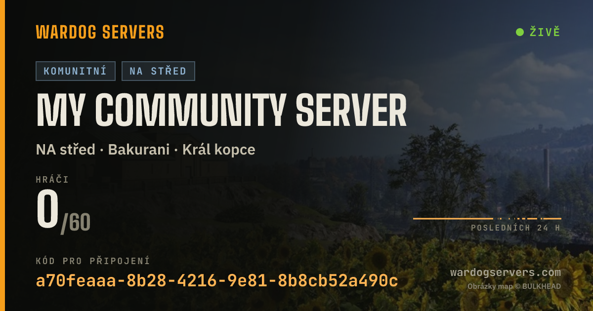 Živý stavový banner serveru My Community Server