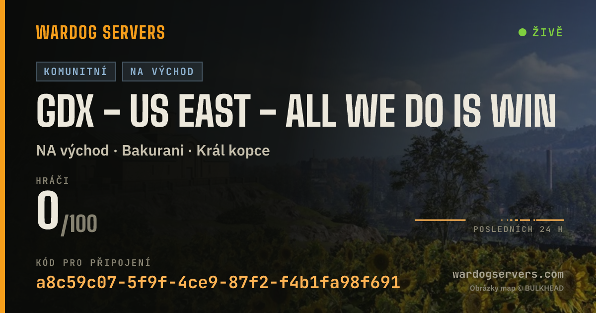 Živý stavový banner serveru GDX - US EAST - All We Do Is Win