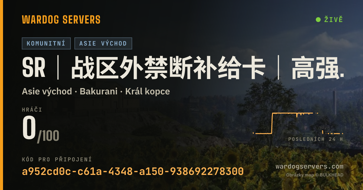 Živý stavový banner serveru SR｜战区外禁断补给卡｜高强度查挂提交官方封禁｜社区群右下角