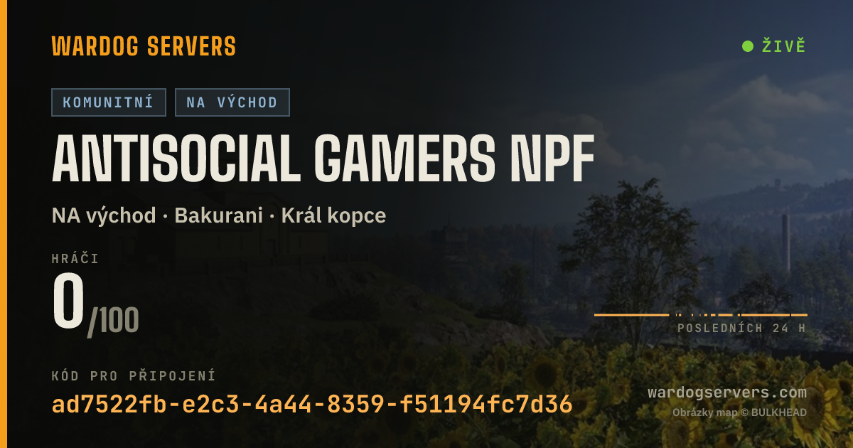 Živý stavový banner serveru AntiSocial Gamers NPF