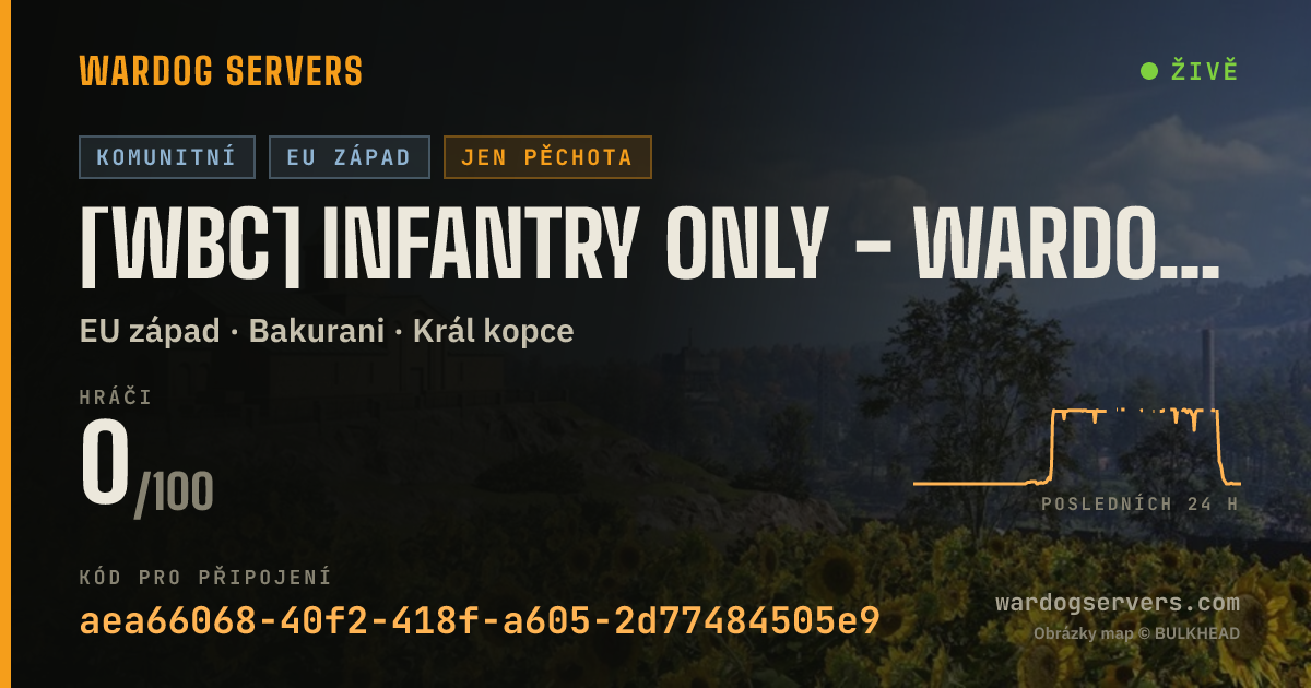 Živý stavový banner serveru [WBC] Infantry Only - WARDOGS Building Community - UK Server