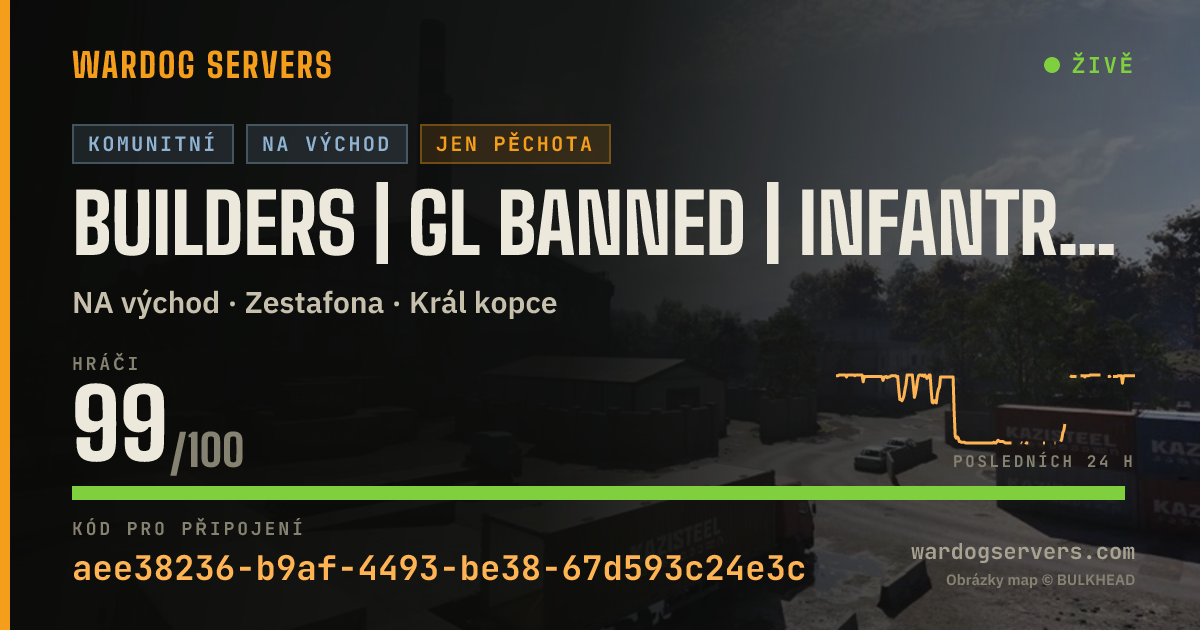 Živý stavový banner serveru Builders | GL Banned | Infantry Mode #1