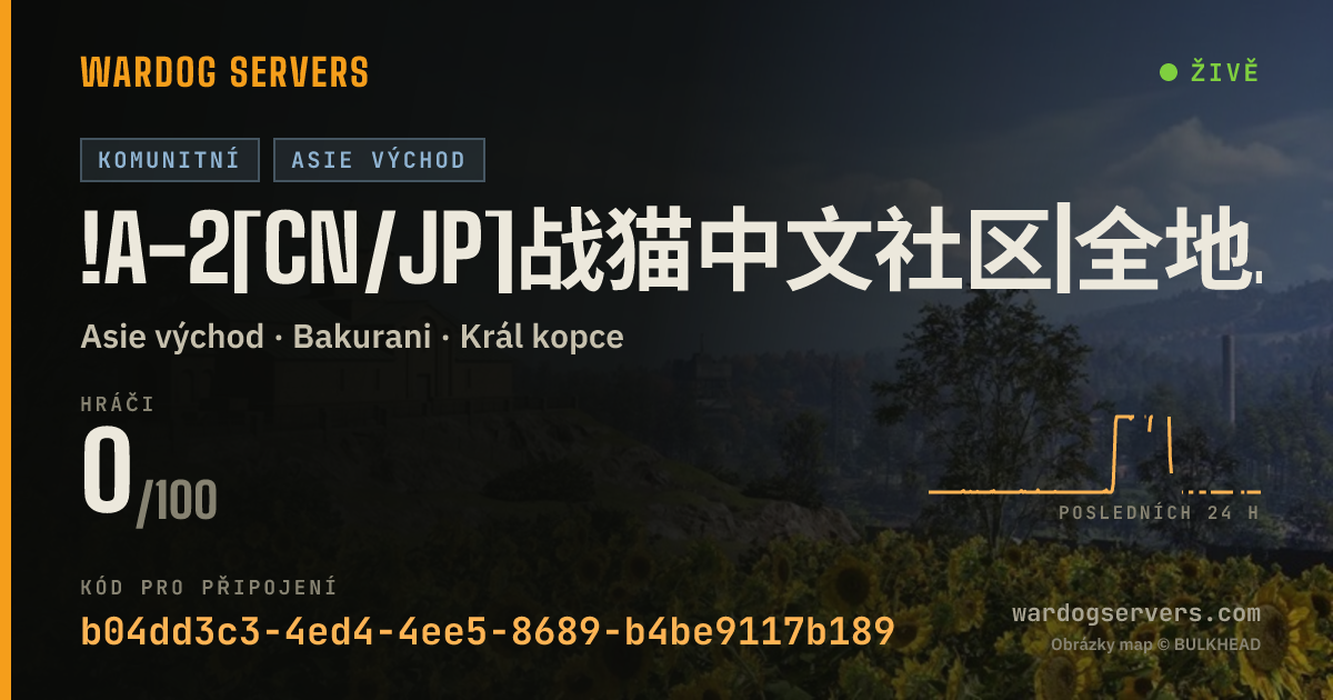 Živý stavový banner serveru !A-2[CN/JP]战猫中文社区|全地图普通模式|QQ群953273555