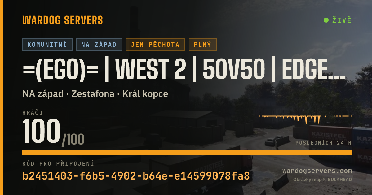 Živý stavový banner serveru =(eGO)= | WEST 2 | 50v50 | EdgeGamers.com
