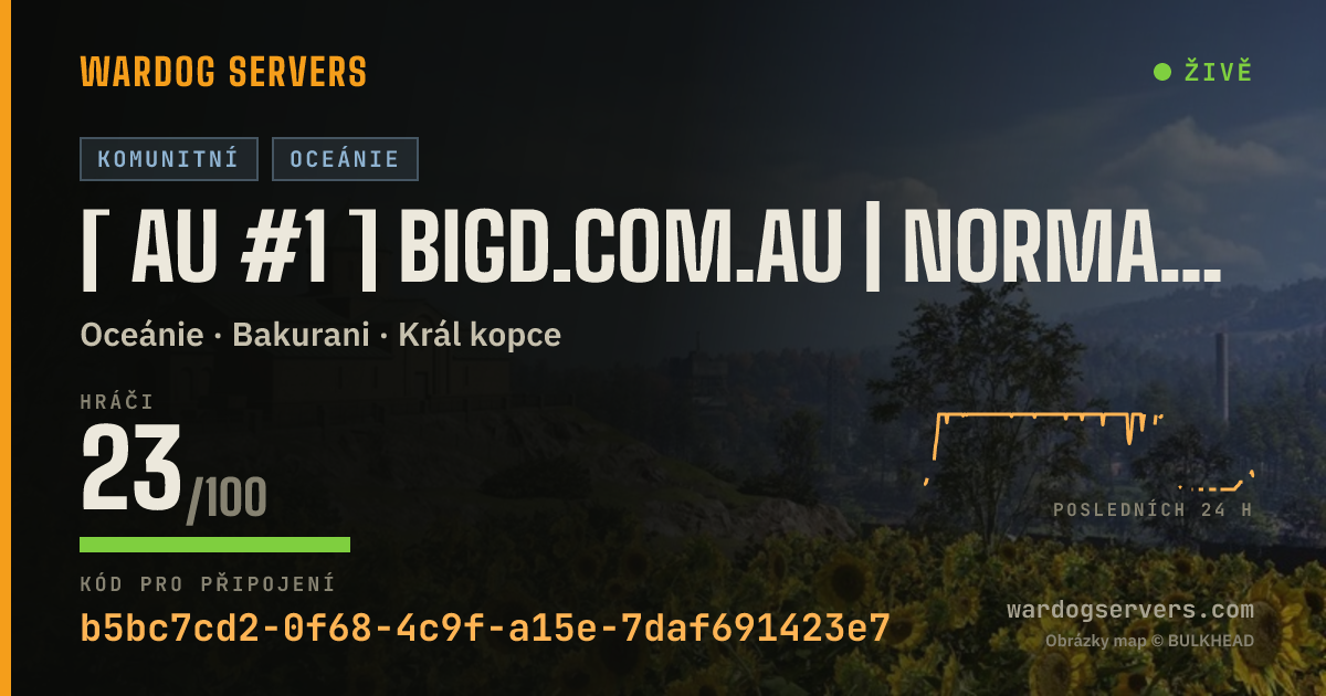 Živý stavový banner serveru [ AU #1 ] BigD.com.au | Normal | discord.gg/BigD