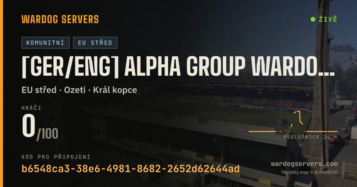 Živý stavový banner serveru [GER/ENG] ALPHA GROUP WARDOGS | JOIN OUR DISCORD.GG/ALPHAGROUP