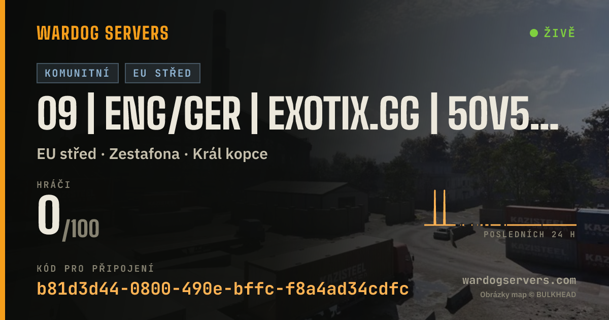 Živý stavový banner serveru 09 | ENG/GER | EXOTIX.GG | 50V50 | 00-00