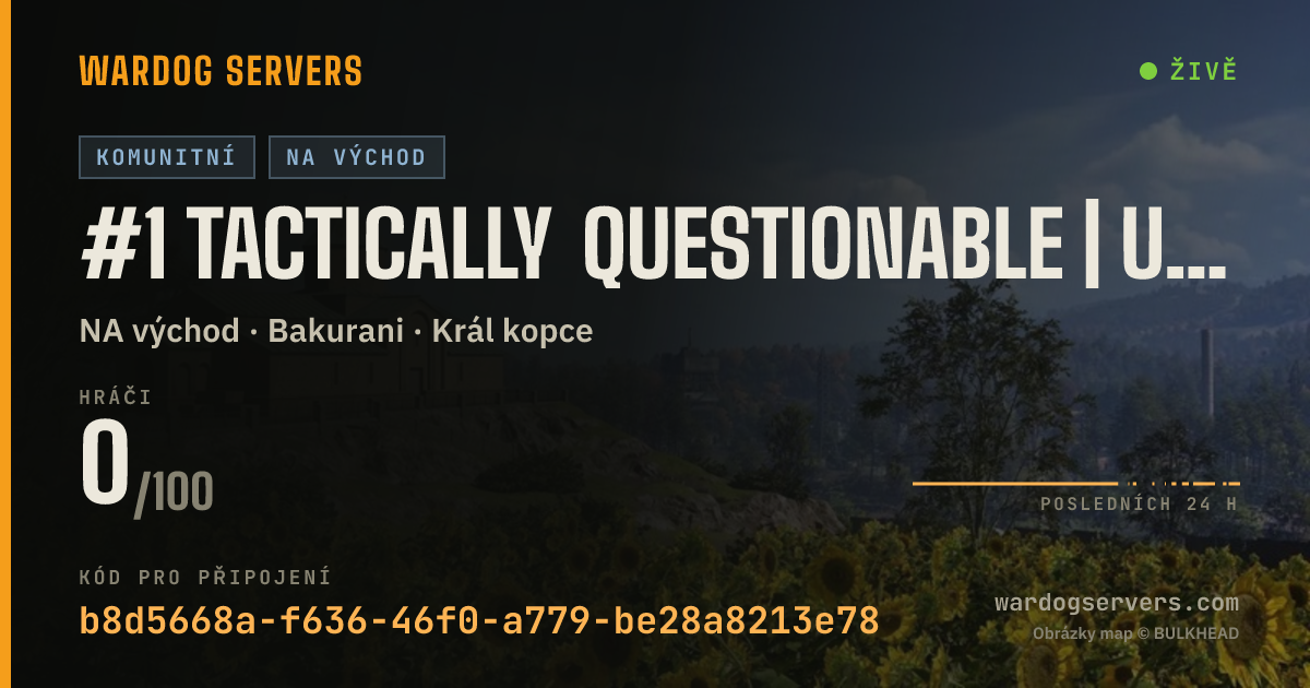 Živý stavový banner serveru #1 Tactically Questionable | US East