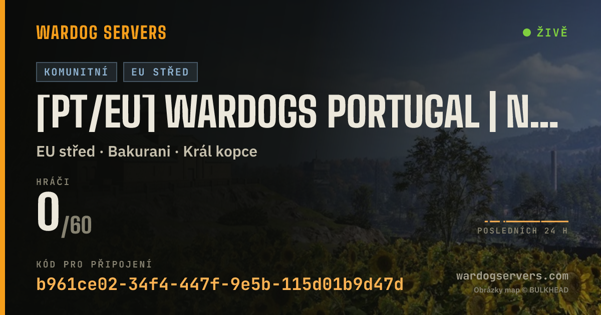 Živý stavový banner serveru [PT/EU] WARDOGS PORTUGAL | New Players Welcome