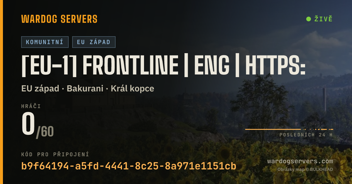 Živý stavový banner serveru [EU-1] FRONTLINE | ENG | https: