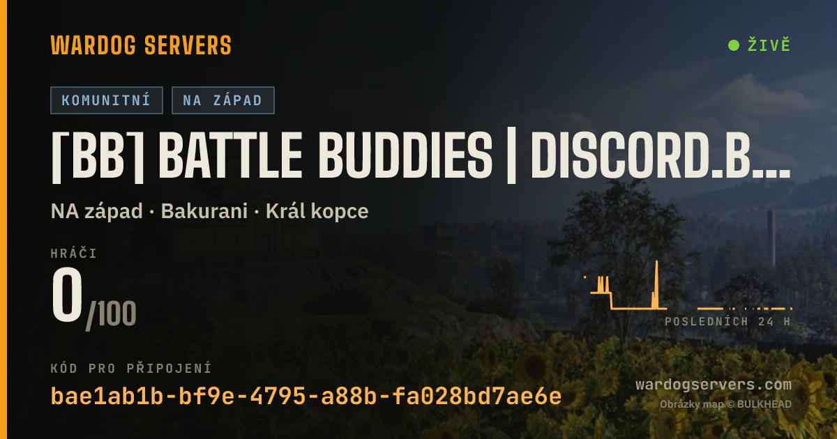 Živý stavový banner serveru [BB] Battle Buddies | discord.battlebuddies.net