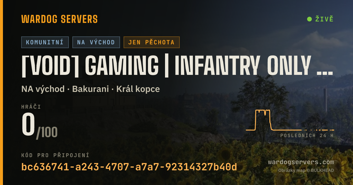Živý stavový banner serveru [VOID] Gaming | Infantry Only | Persistent Stats: voidgaming.org