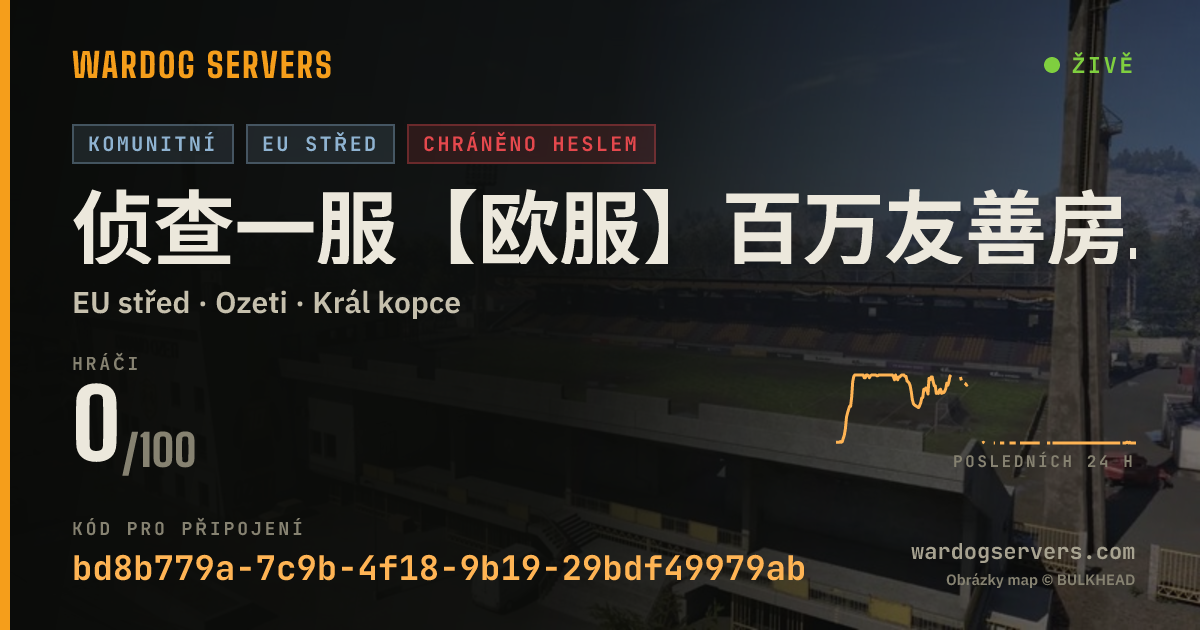 Živý stavový banner serveru 侦查一服【欧服】百万友善房-百倍收益-QQ群：540851