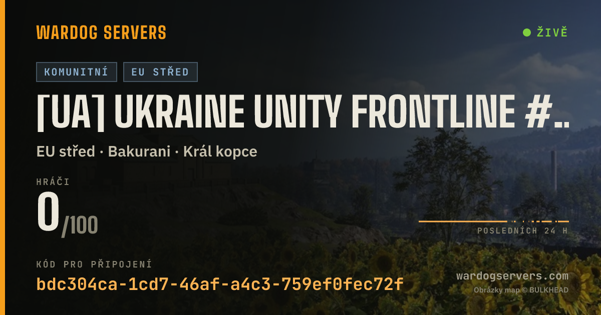 Živý stavový banner serveru [UA] Ukraine Unity Frontline #1 discord.gg/uuf