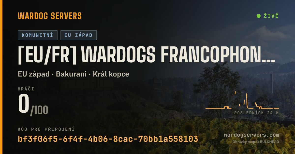Živý stavový banner serveru [EU/FR] Wardogs Francophone / discord.gg/wdfra