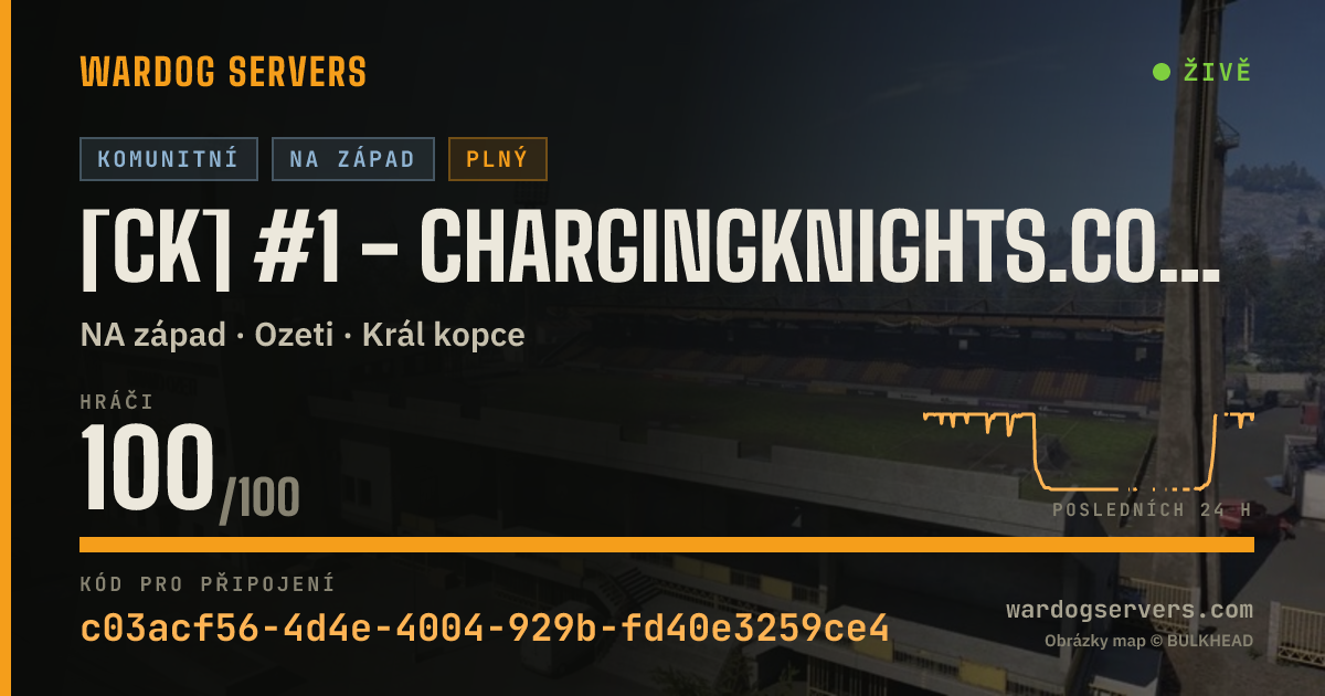 Živý stavový banner serveru [CK] #1 - ChargingKnights.com | Active Admins |